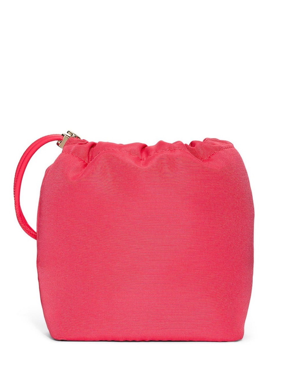 Victoria’s Secret Cinched Travel Beauty Bag Red Drawstring Makeup Wristlet - Picture 3 of 4